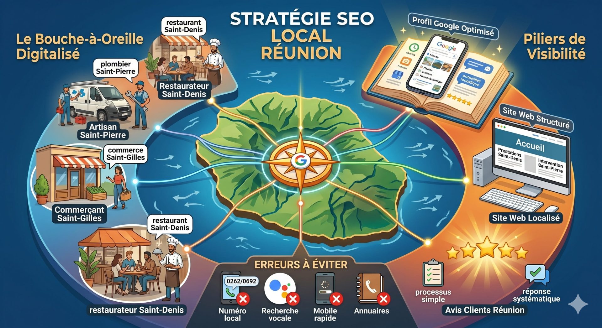 SEO local à La Réunion : capter les clients près de chez vous